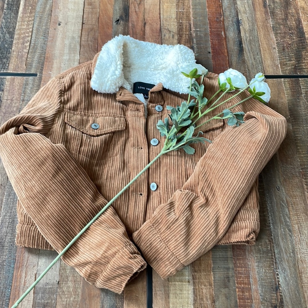 Small cropped corduroy jacket